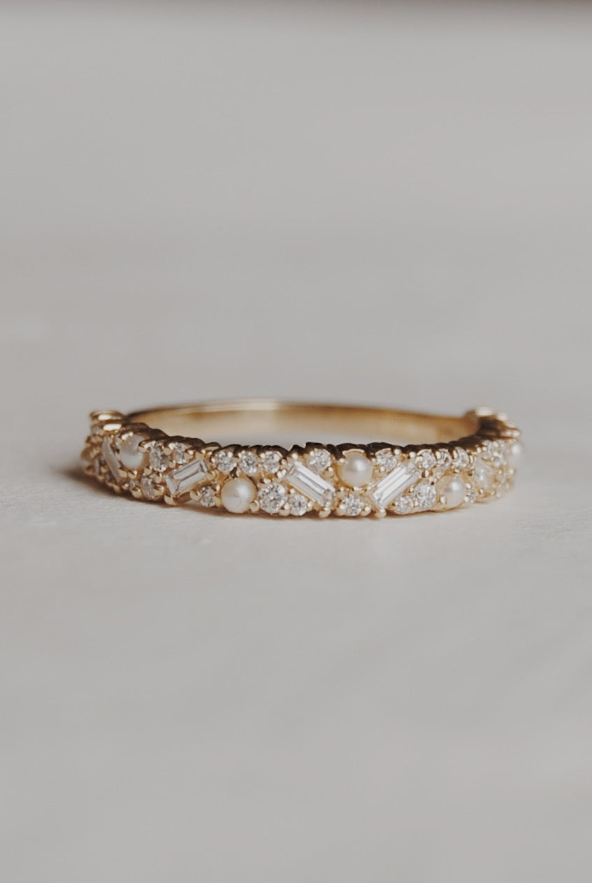 Pearl & Diamond Confetti Ring