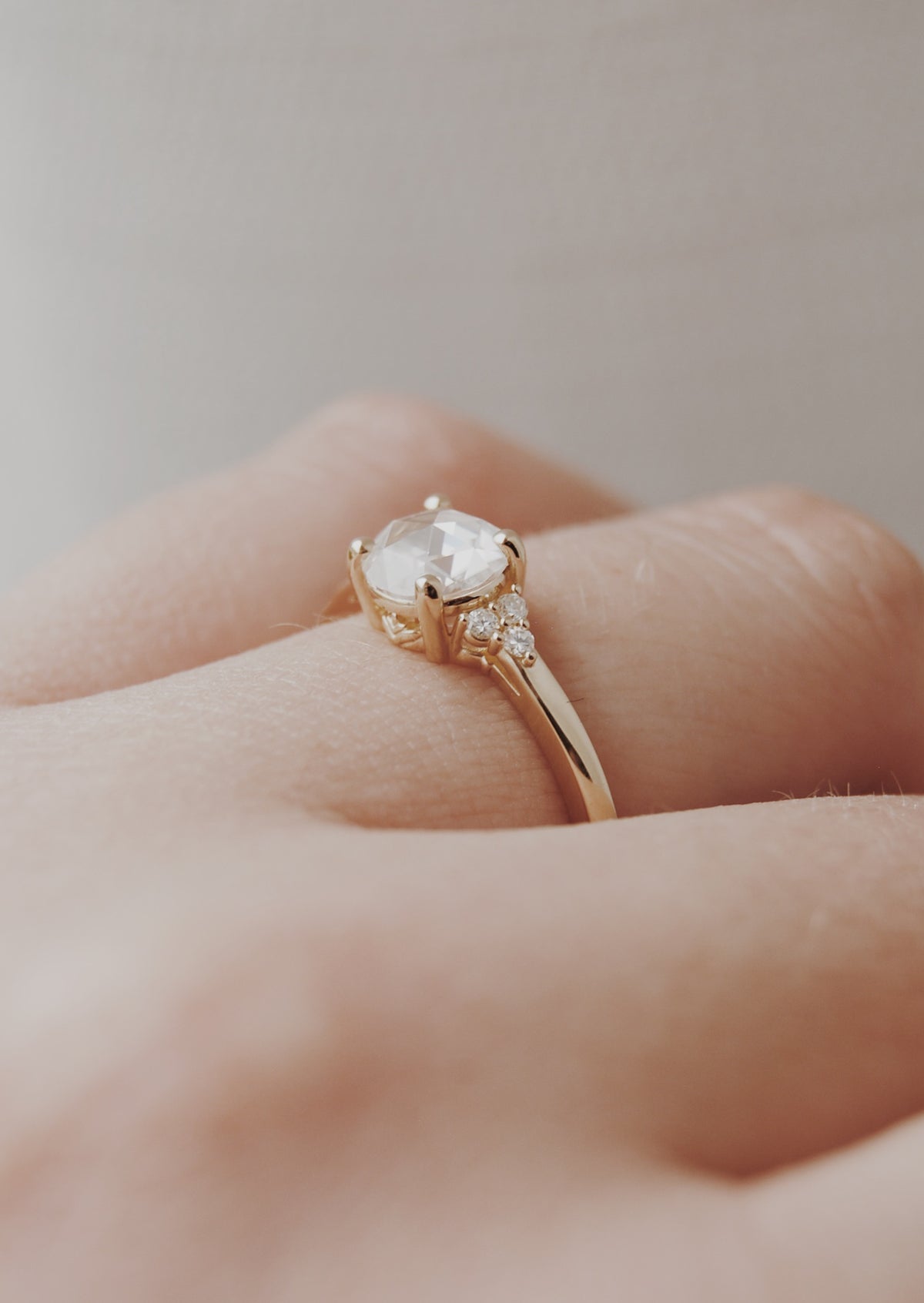 Poppy Rose-Cut Engagement Ring