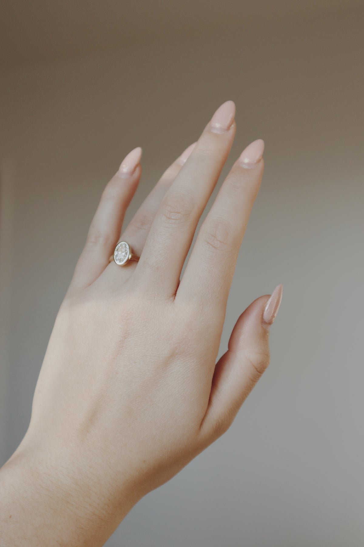 Weston Bezel Engagement Ring- Elongated Oval