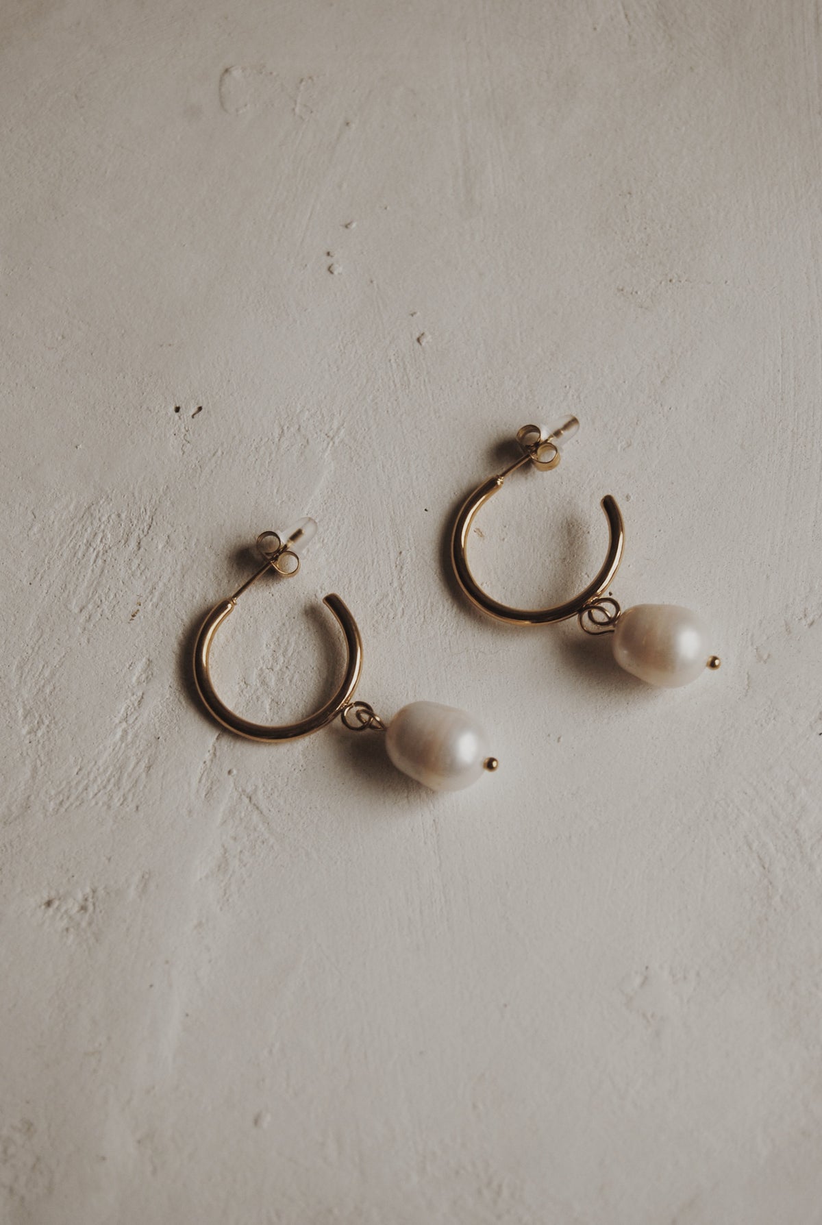 Rejoice Pearl Hoop Earrings