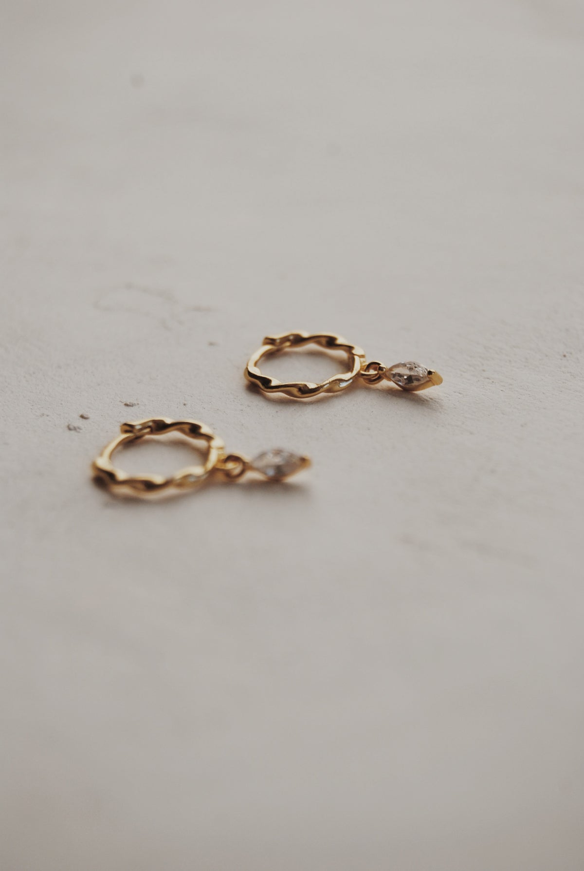 Kristina Marquise Huggie Hoops