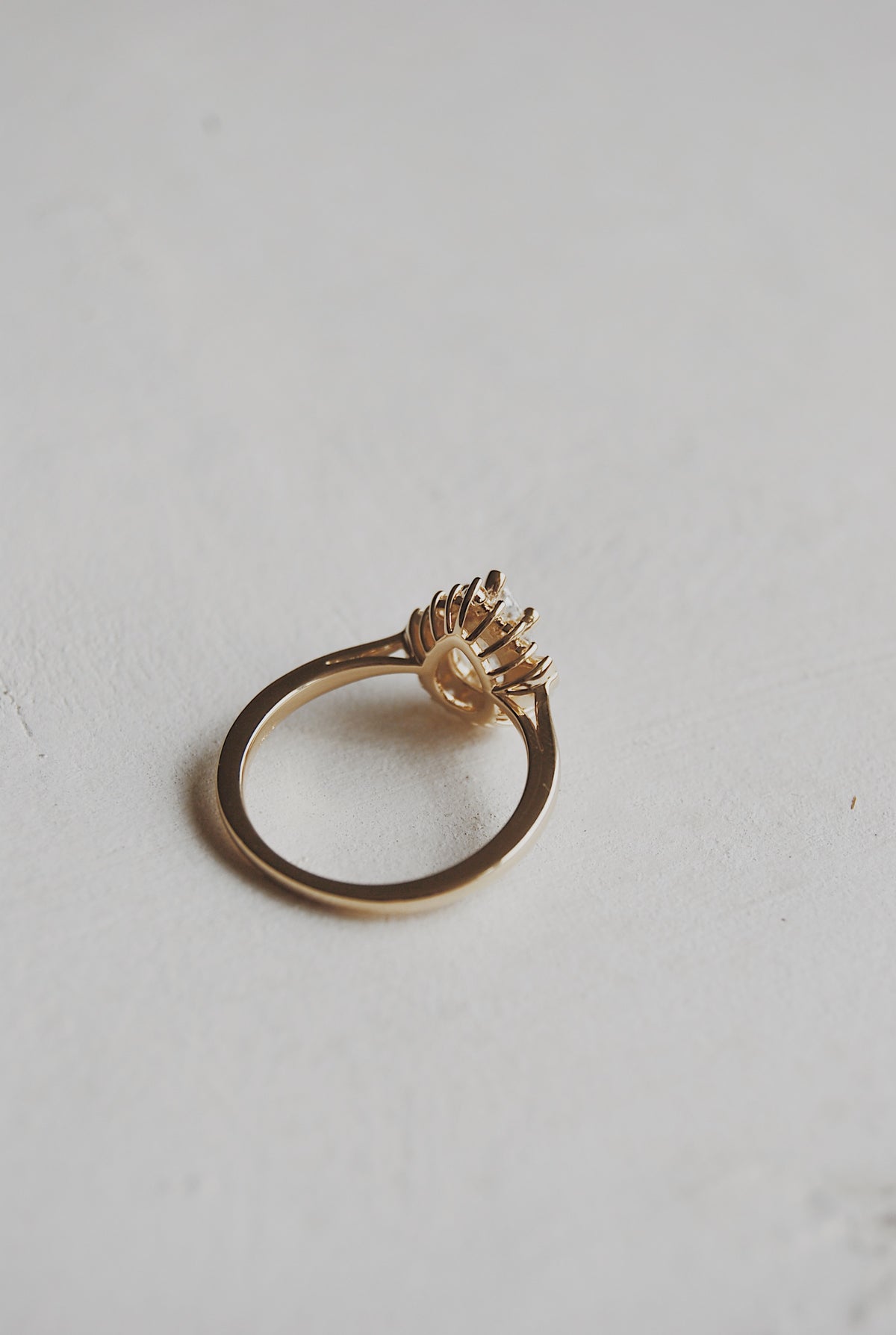 Arden Pear Halo Engagement Ring