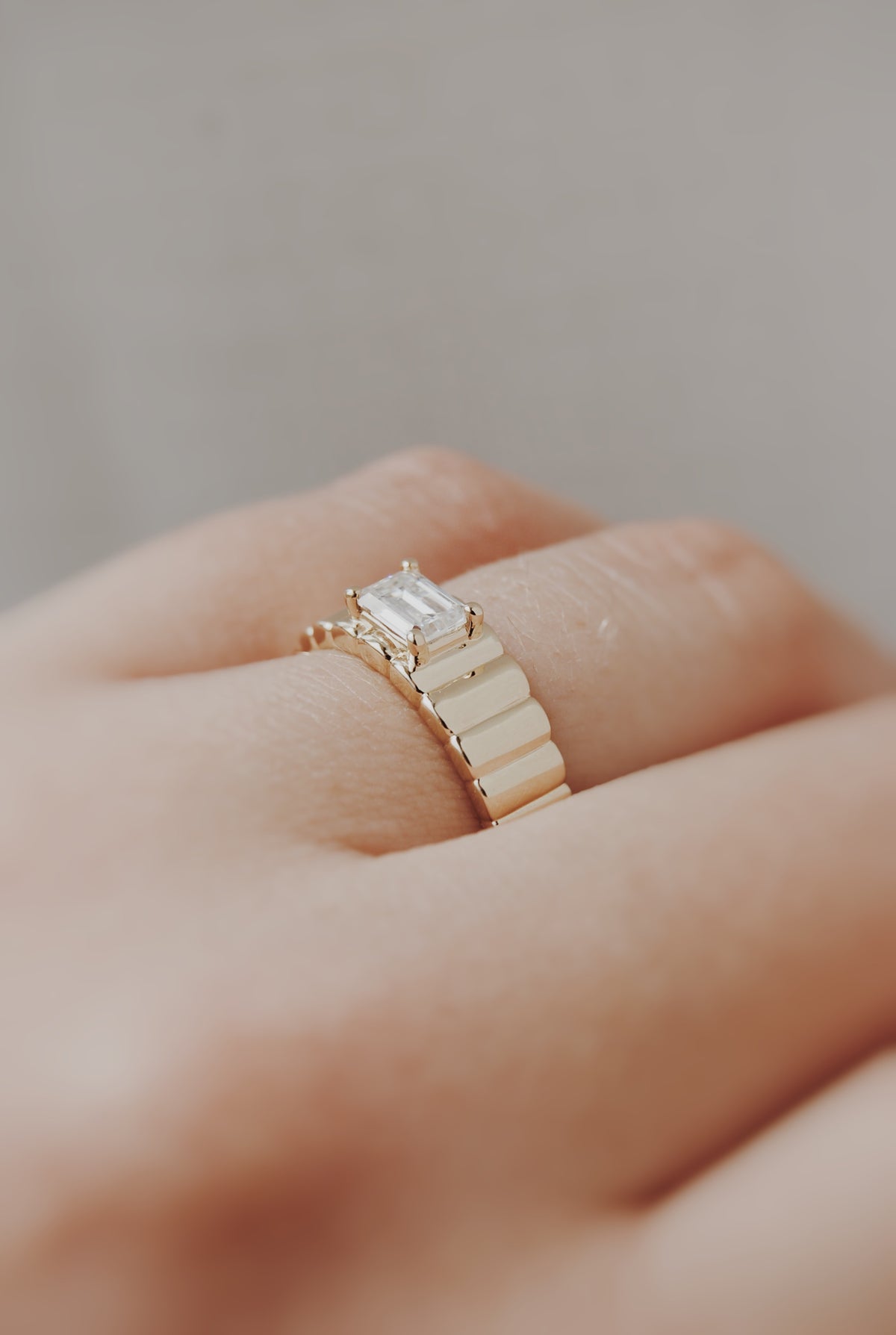 Bevan Emerald-Cut Engagement Ring