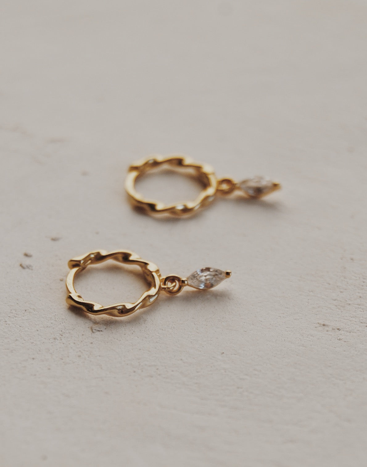 Kristina Marquise Huggie Hoops