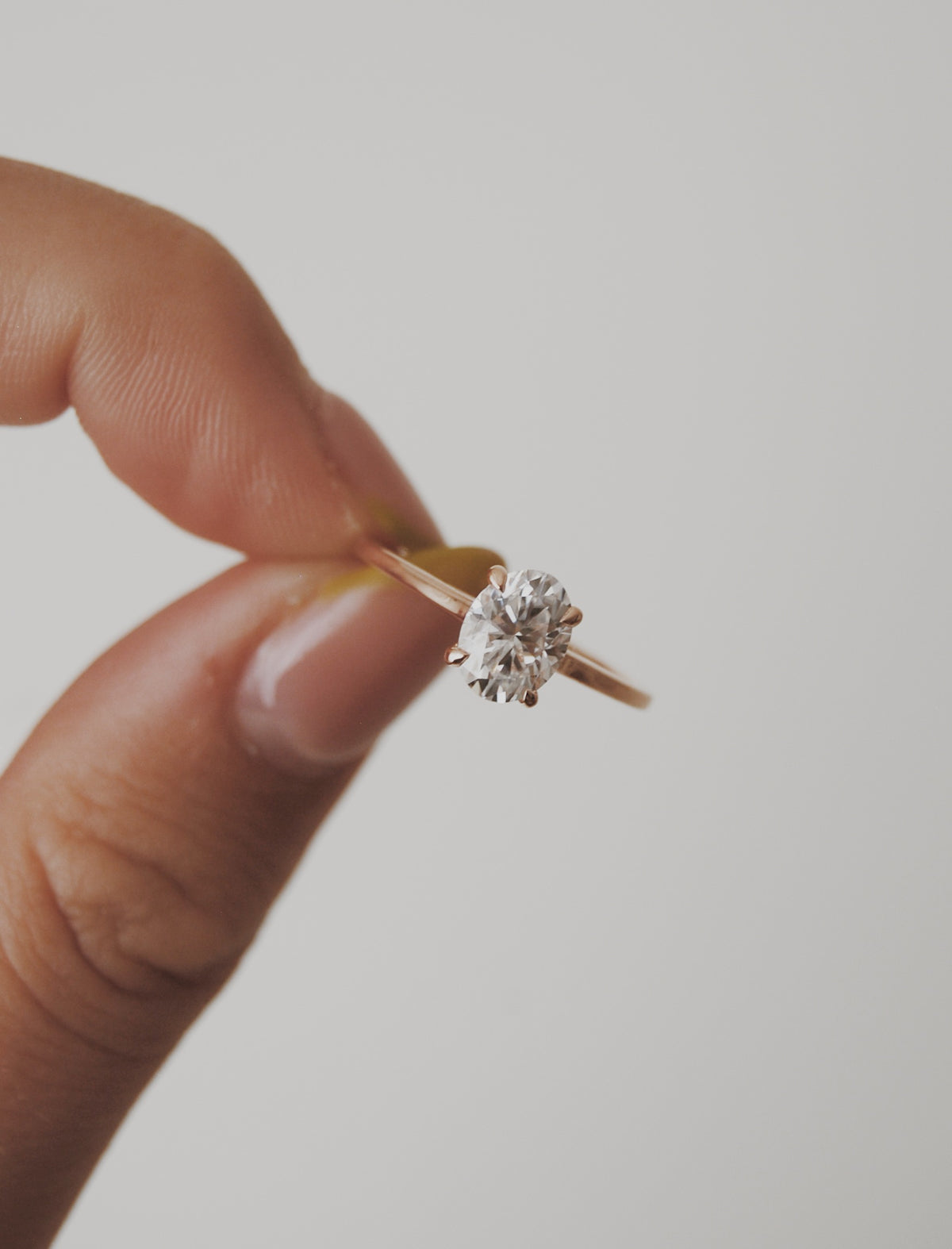 Piper Oval Moissanite Solitaire Engagement Ring- 1.5ct