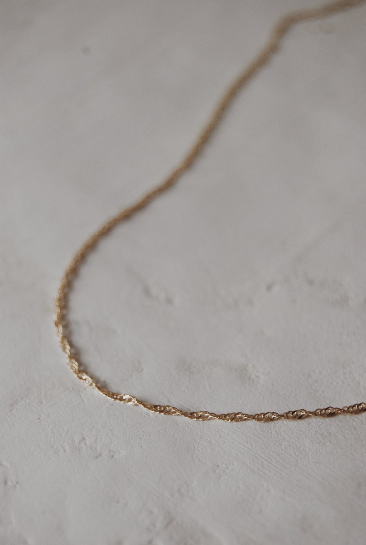 10k Singapore Glowing Chain Necklace