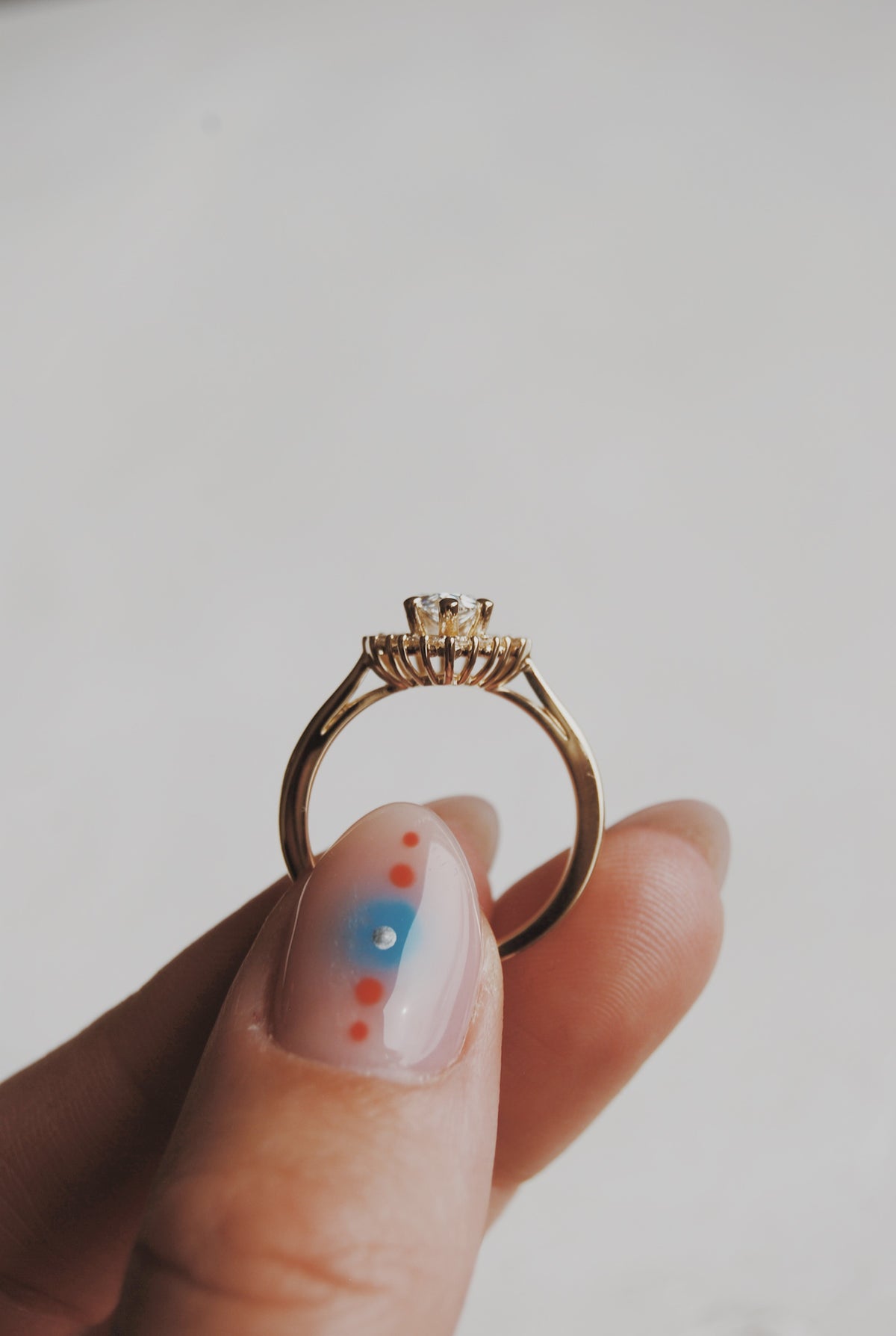 Arden Pear Halo Engagement Ring