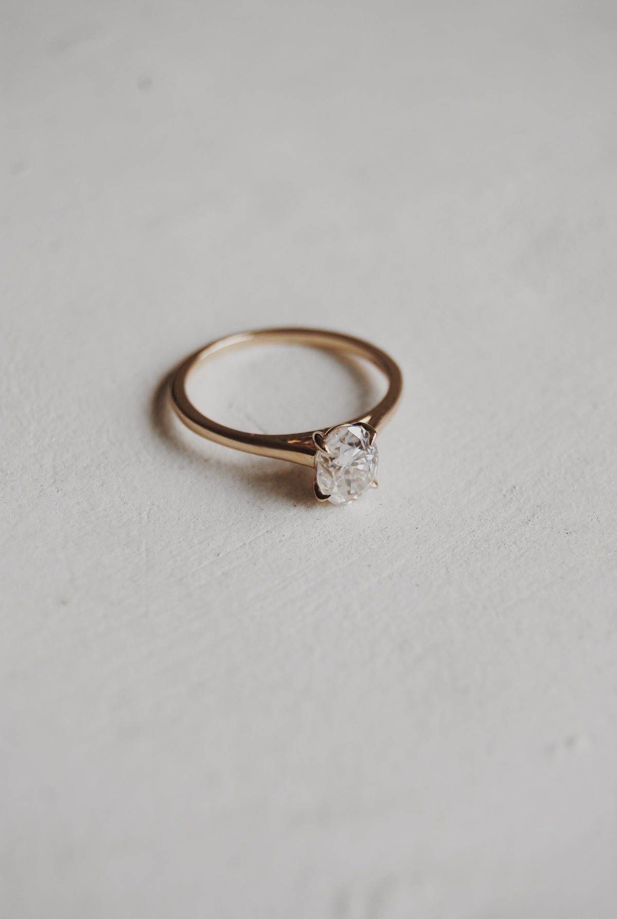 Piper Oval Moissanite Solitaire Engagement Ring- 0.75