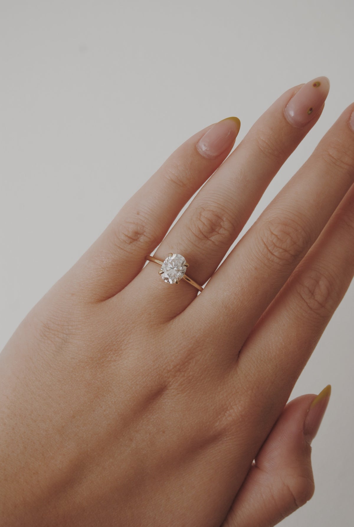 Piper Oval Moissanite Solitaire Engagement Ring- 2ct