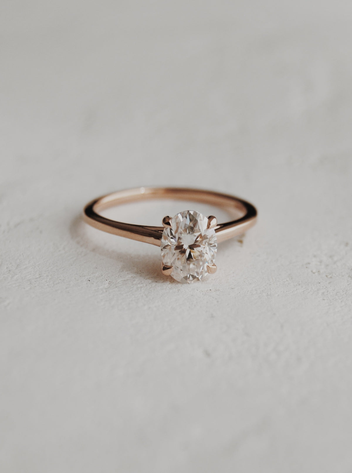 Piper Oval Moissanite Solitaire Engagement Ring- 1.5ct
