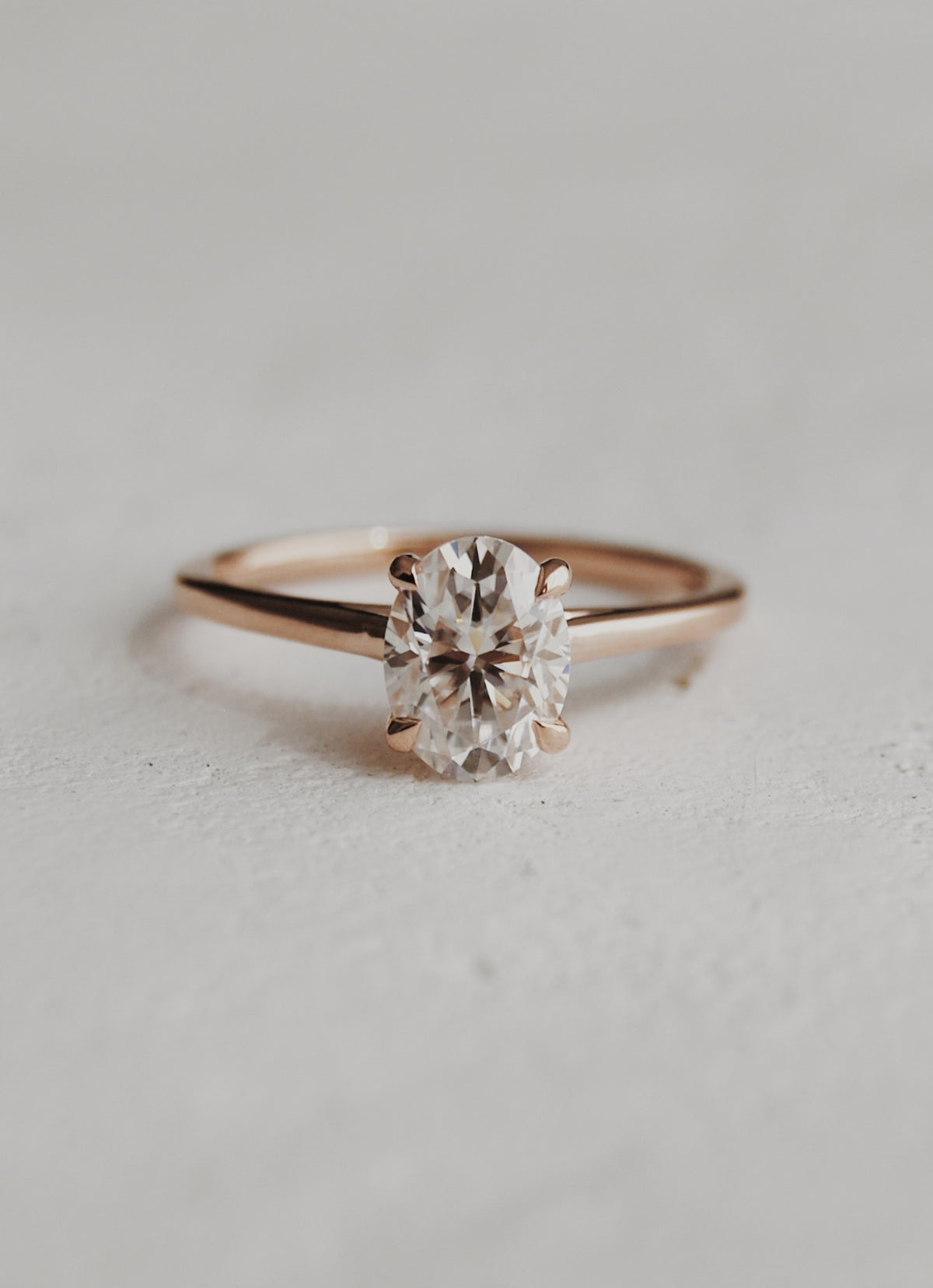Piper Oval Moissanite Solitaire Engagement Ring- 1.5ct