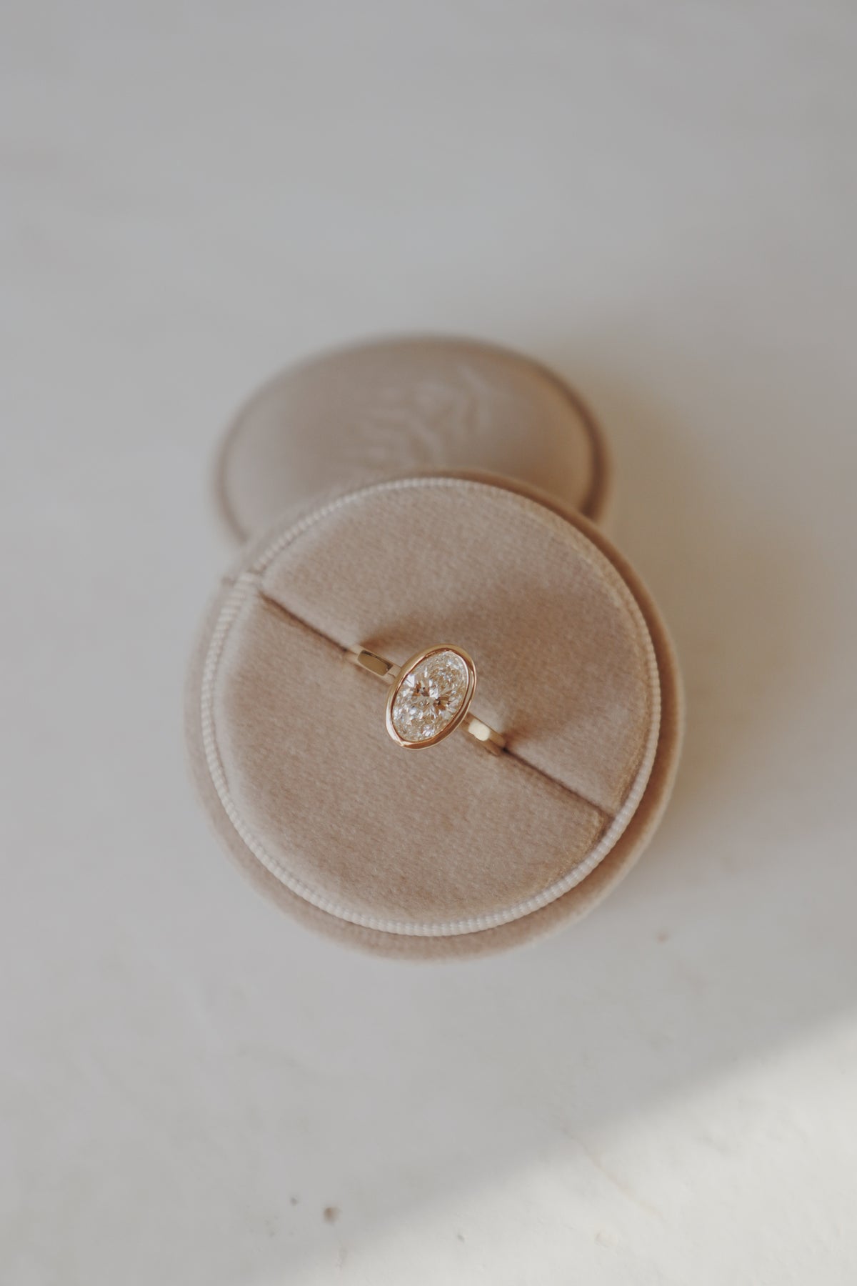 Weston Bezel Engagement Ring- Elongated Oval