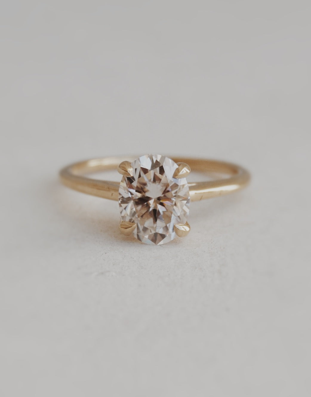 Piper Oval Moissanite Solitaire Engagement Ring- 2ct