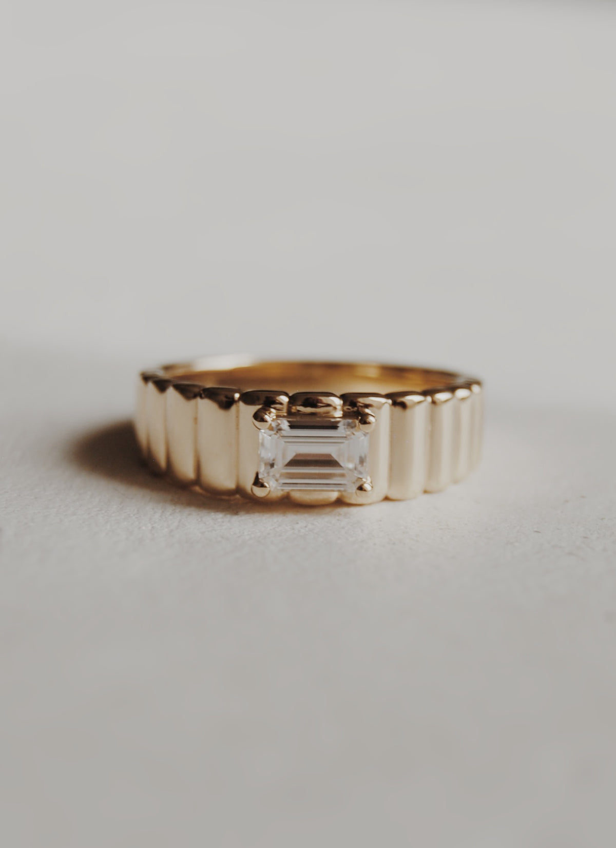 Bevan Emerald-Cut Engagement Ring