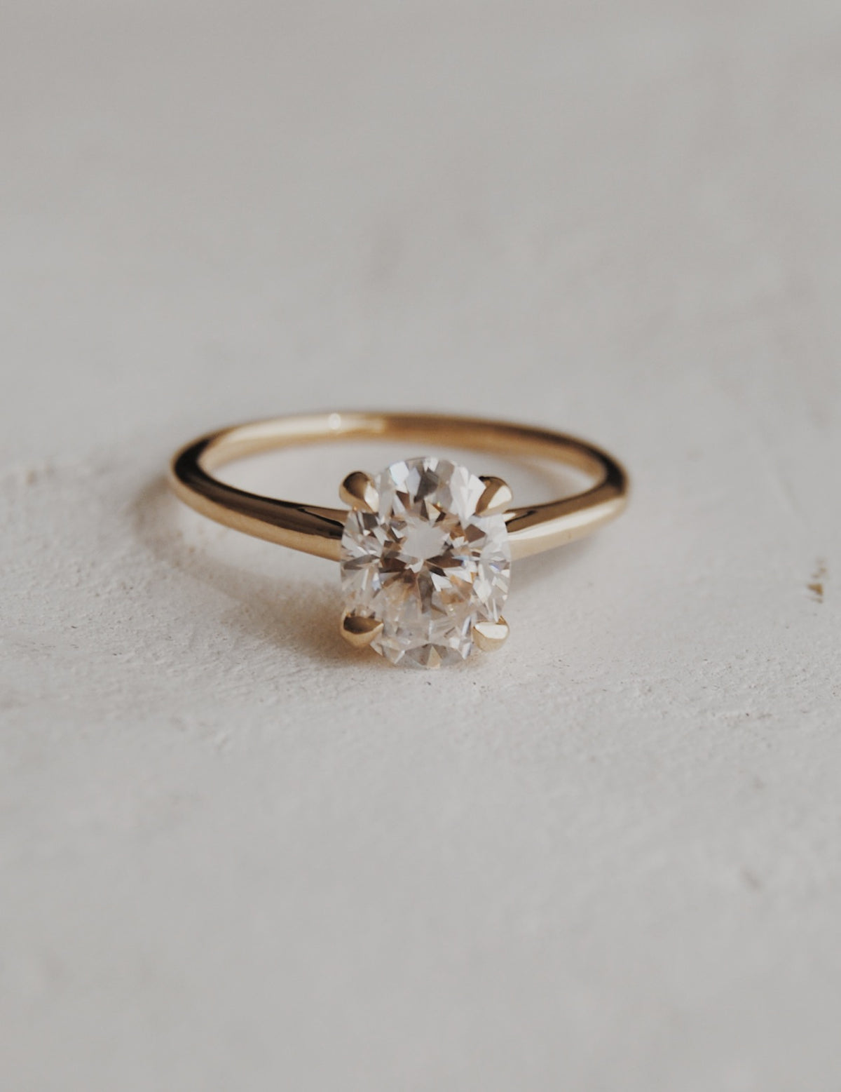 Piper Oval Moissanite Solitaire Engagement Ring- 2ct