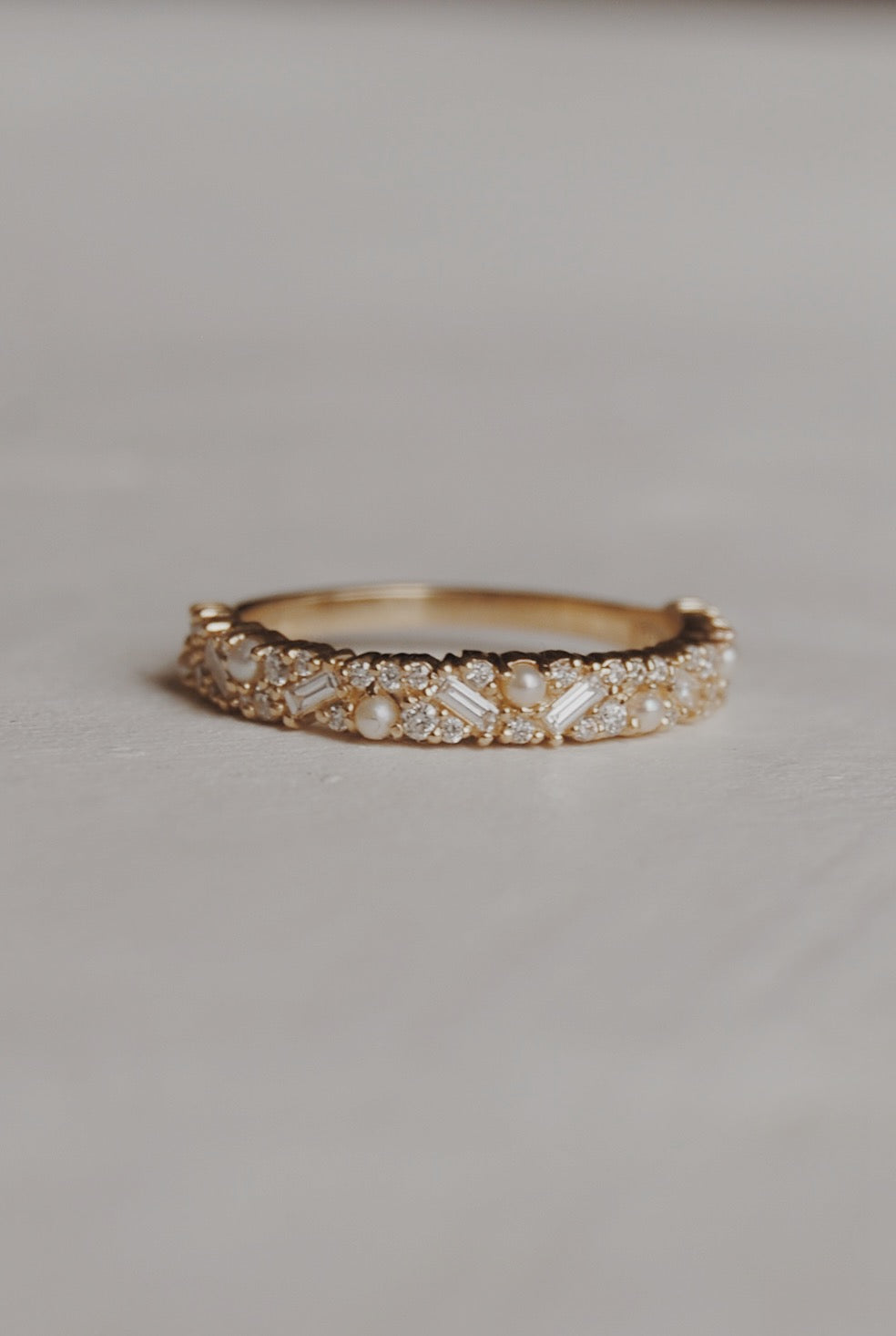Pearl & Diamond Confetti Ring