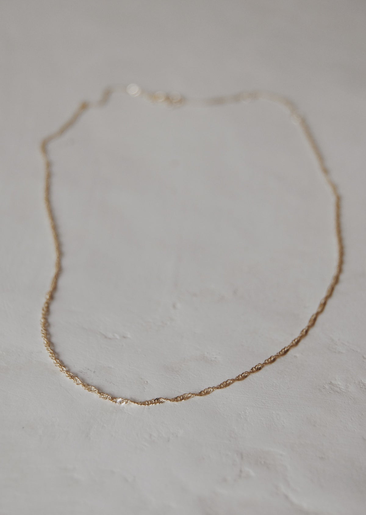 10k Singapore Glowing Chain Necklace