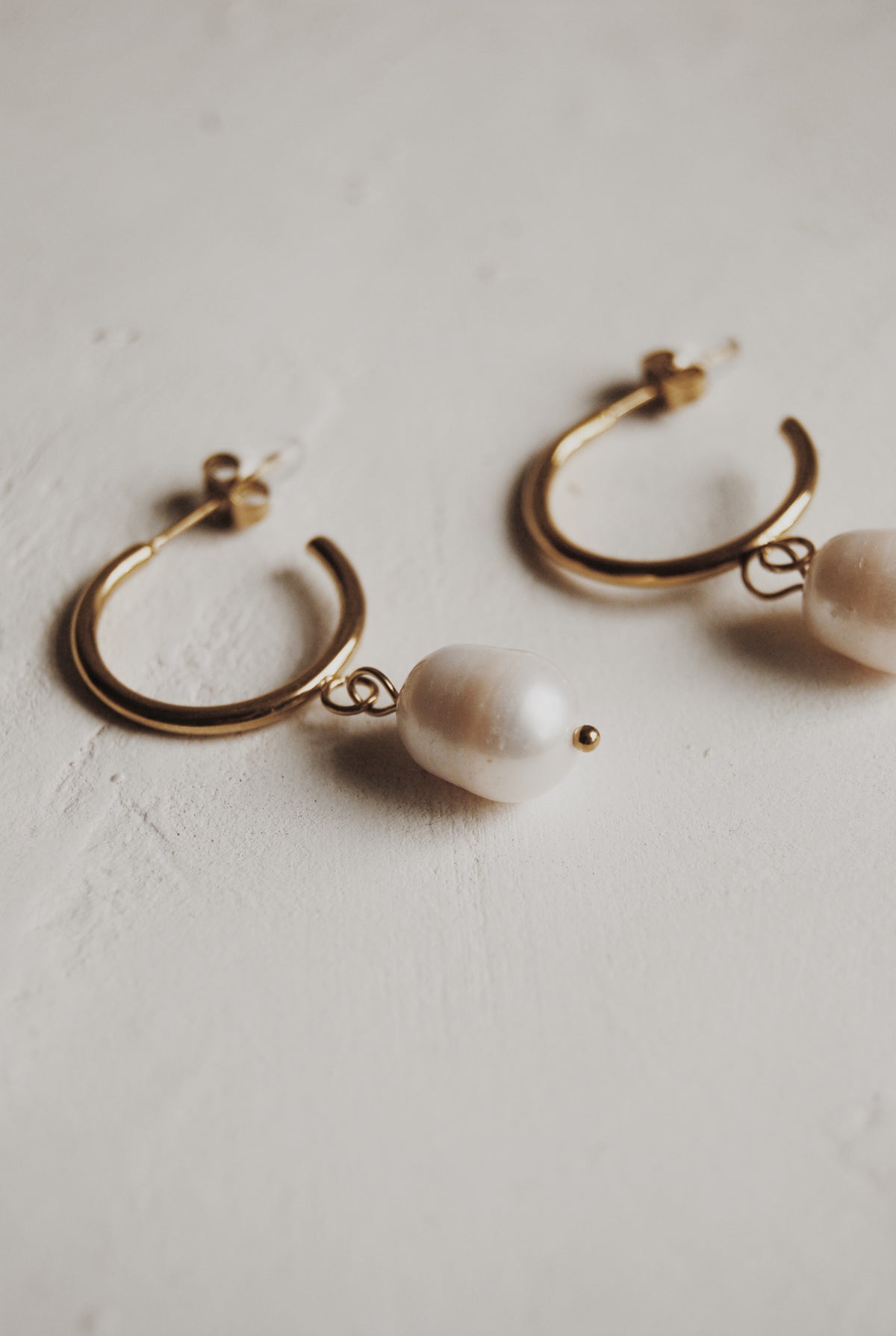 Rejoice Pearl Hoop Earrings