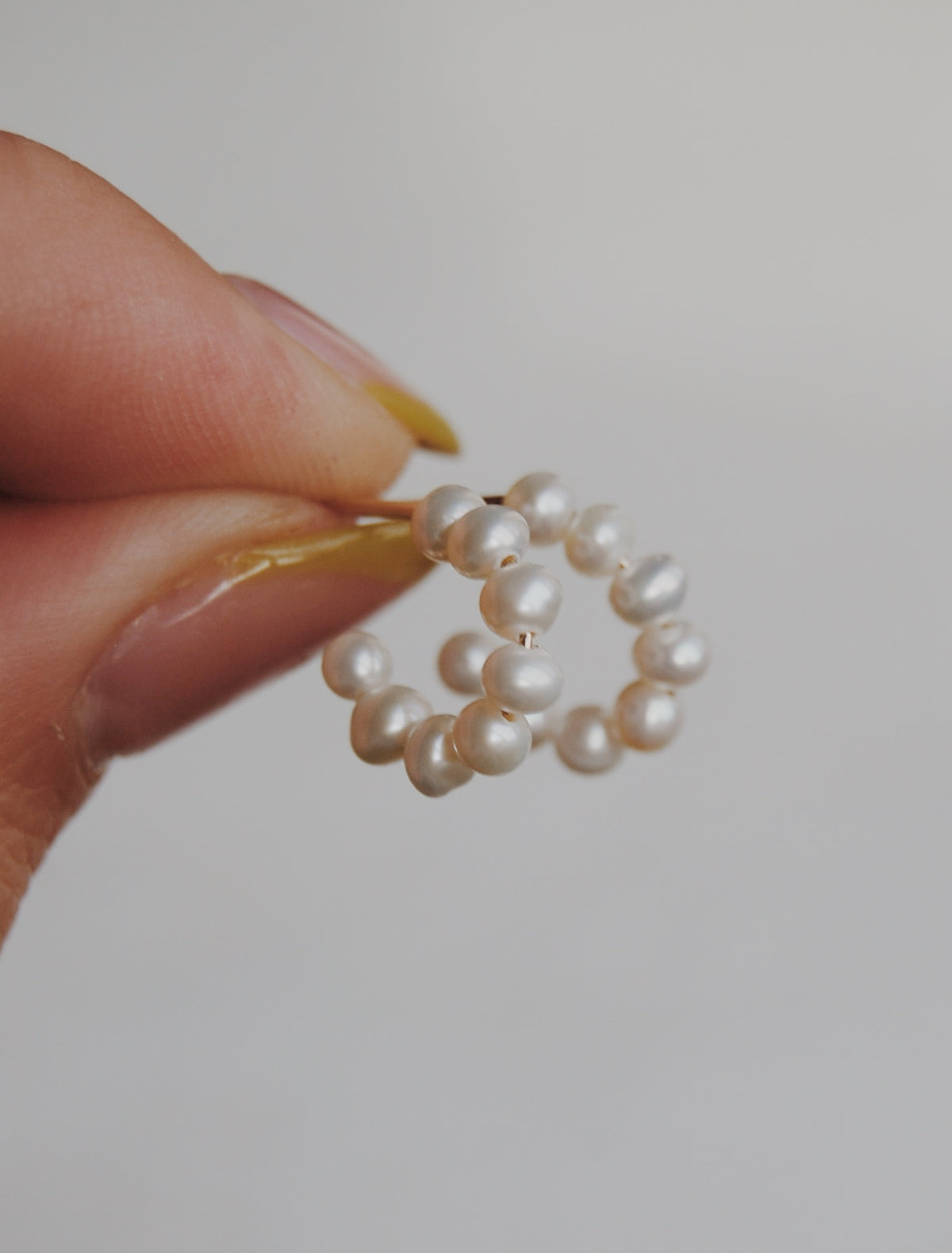 14k Kadence Pearl Hoop Earrings