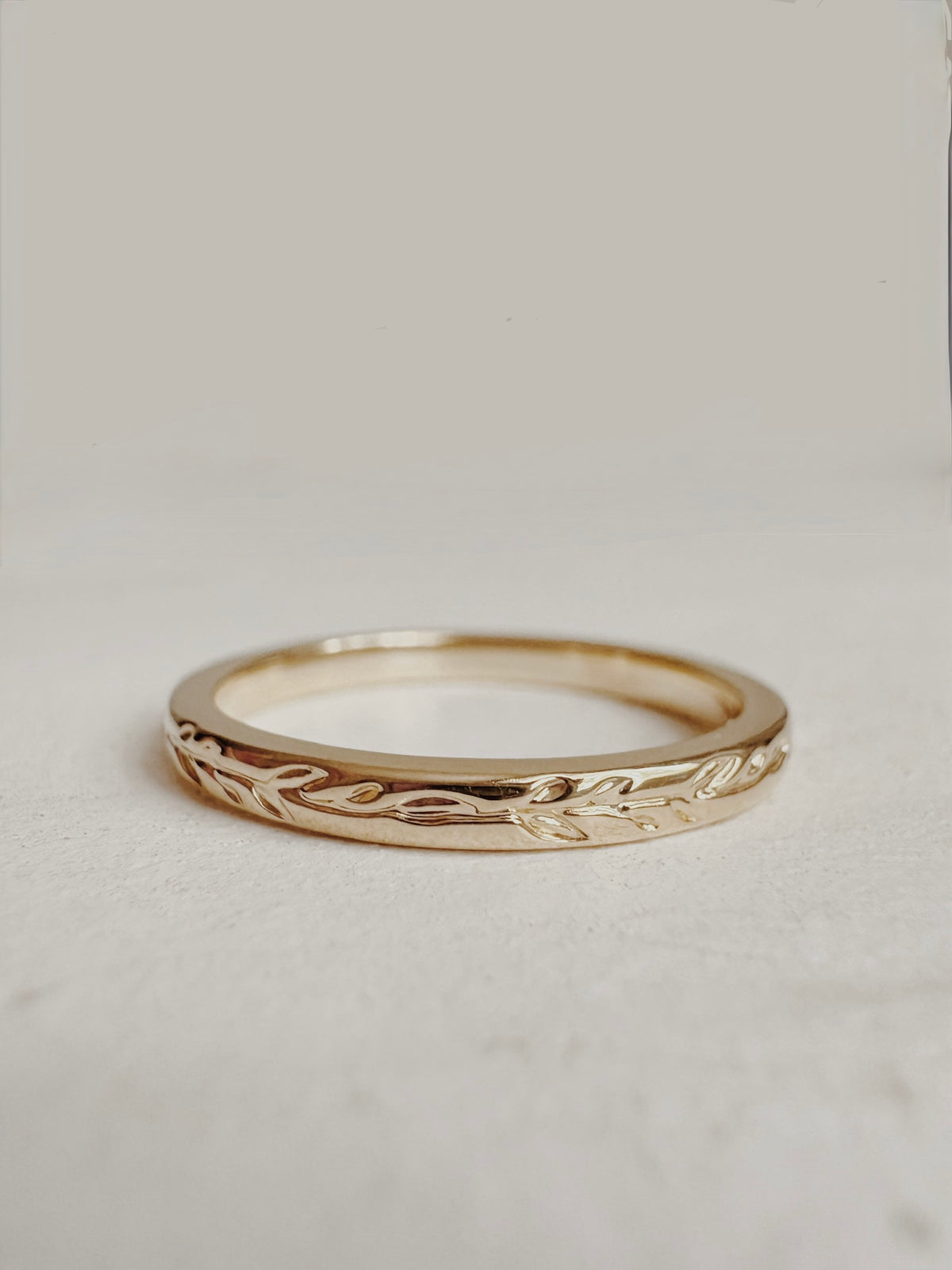 Olive Branch Wedding Ring