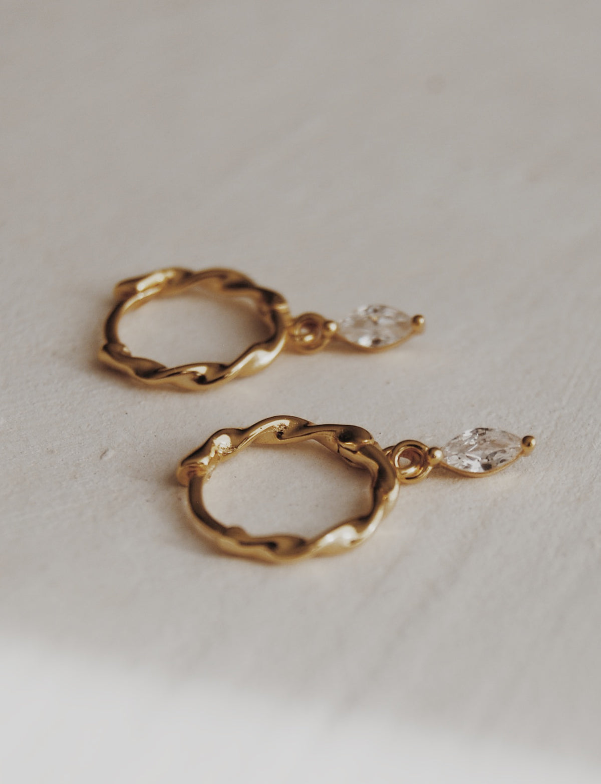 Kristina Marquise Huggie Hoops