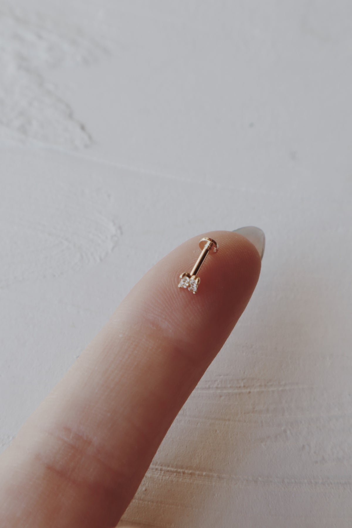 14k Solid Gold Cartilage Stud Earring