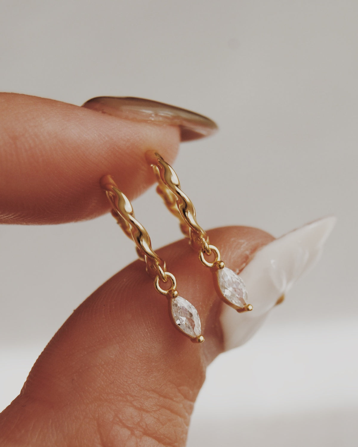 Kristina Marquise Huggie Hoops