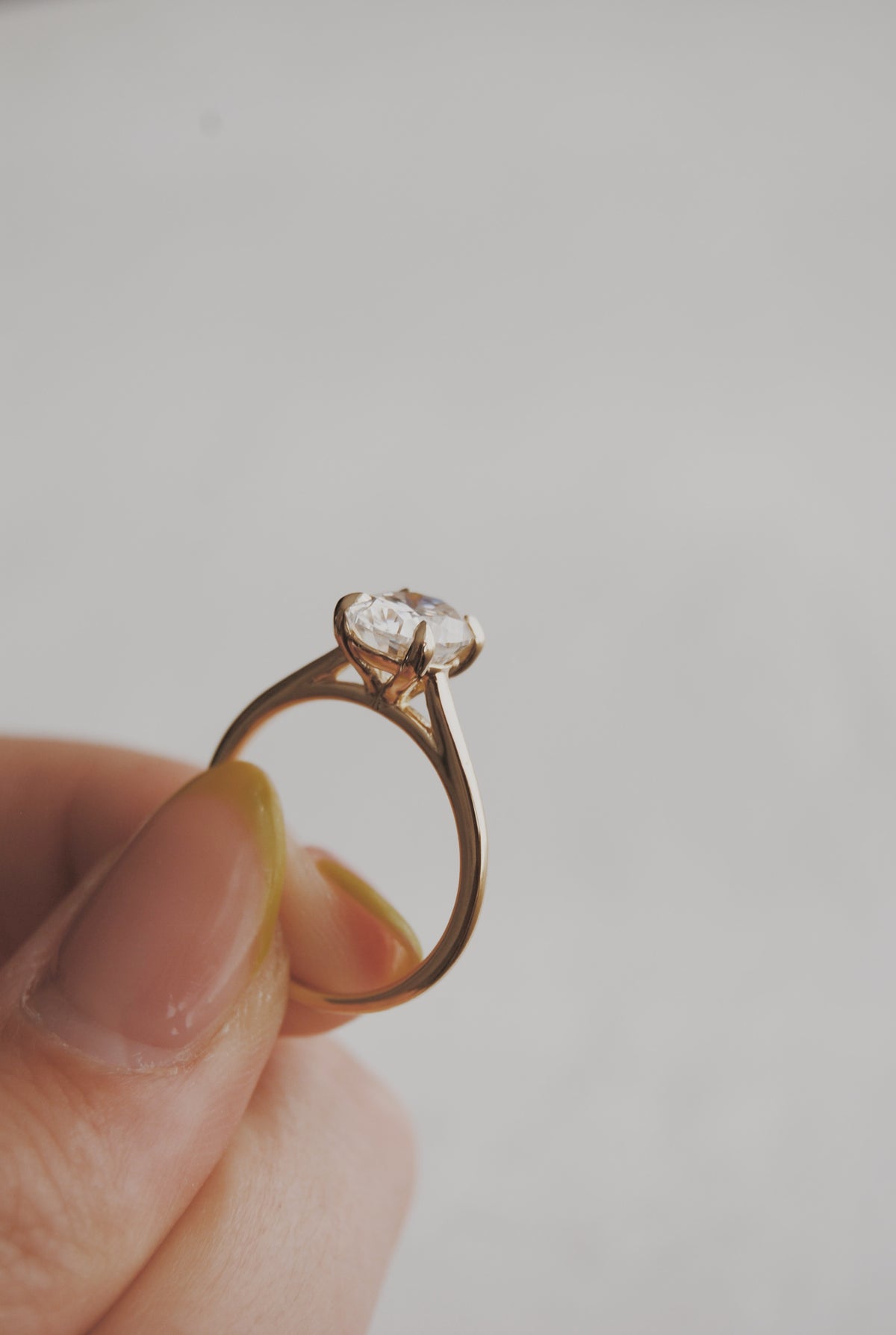 Piper Oval Moissanite Solitaire Engagement Ring- 2ct