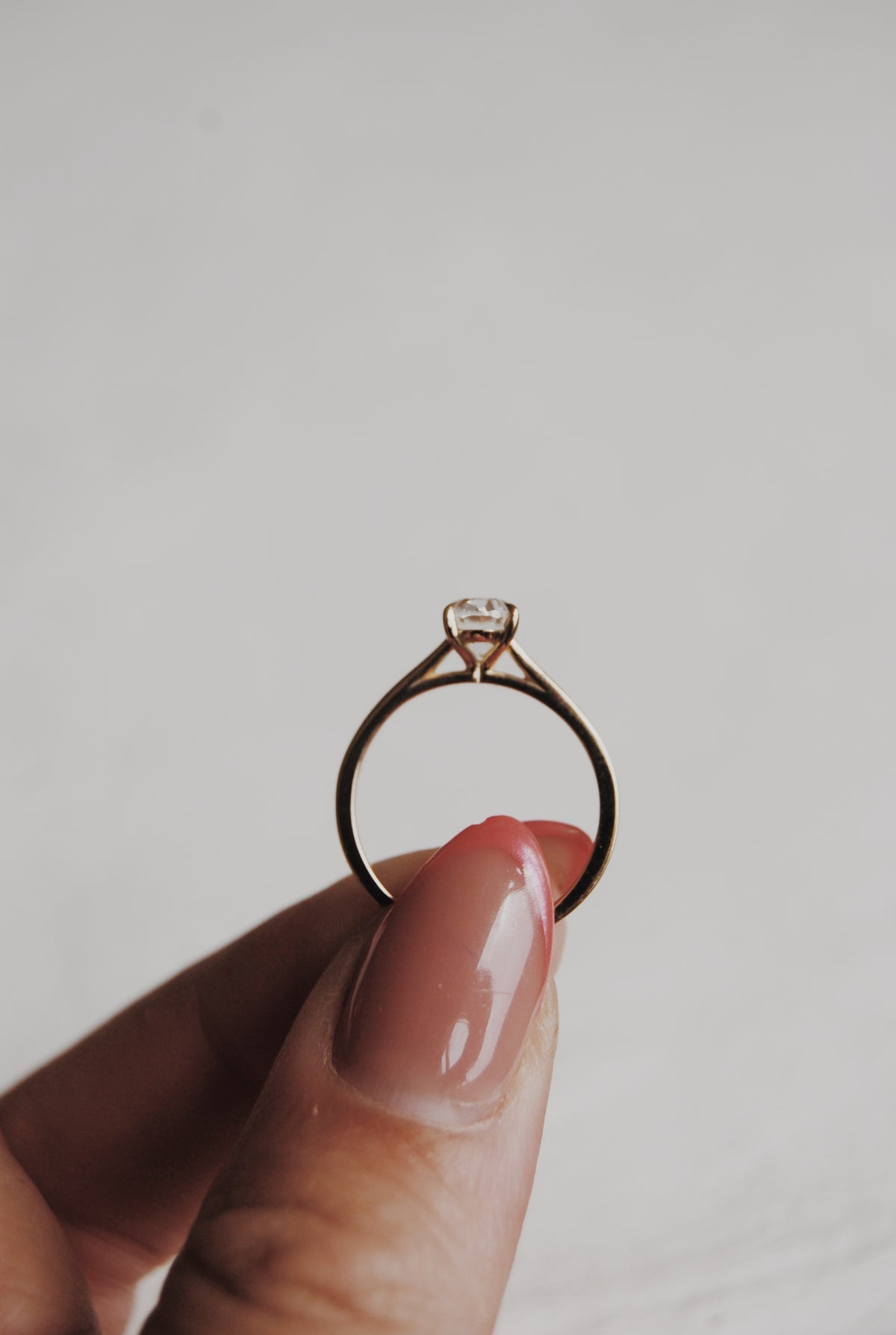 Piper Oval Moissanite Solitaire Engagement Ring- 0.75