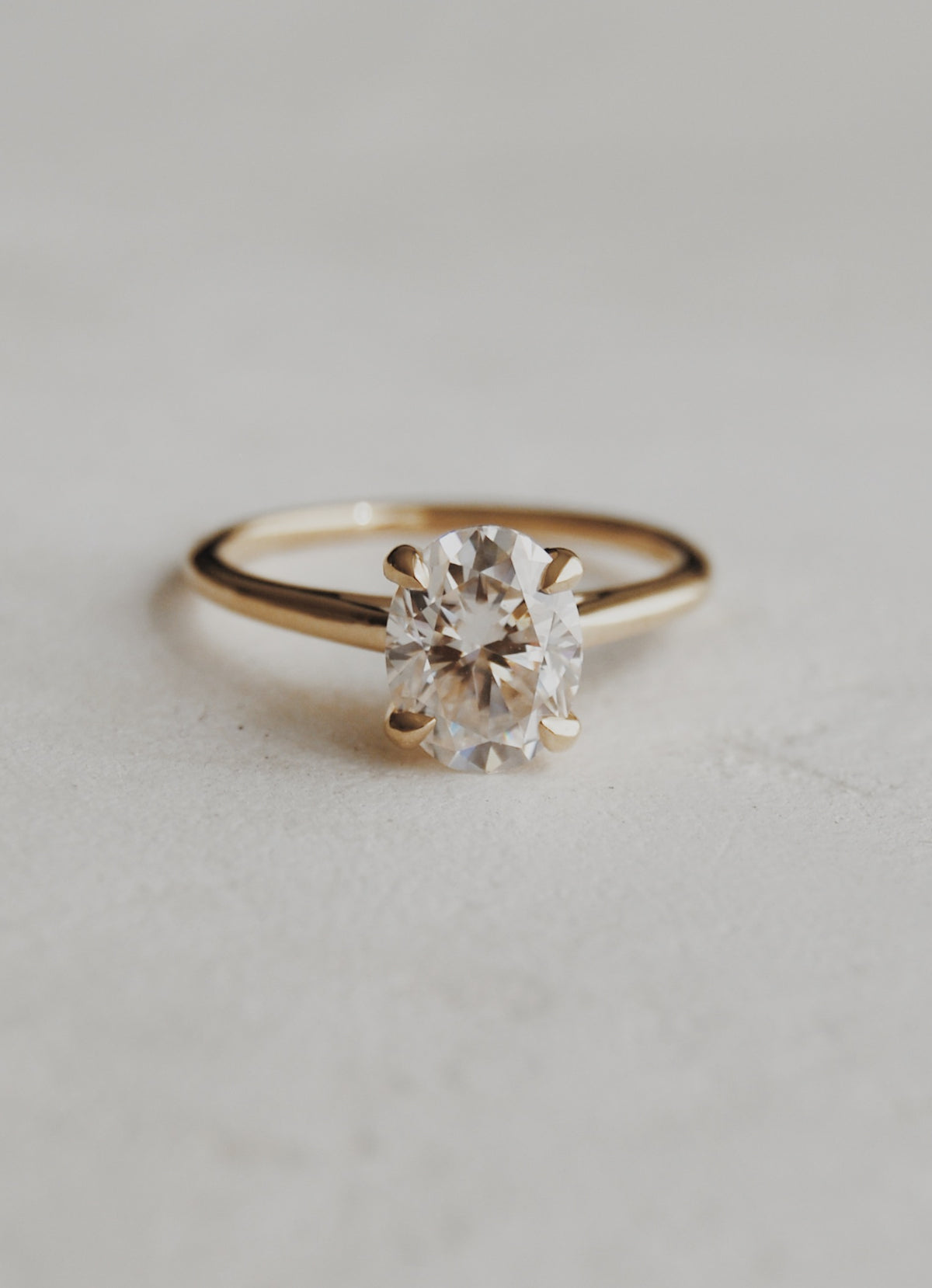 Piper Oval Moissanite Solitaire Engagement Ring- 2ct