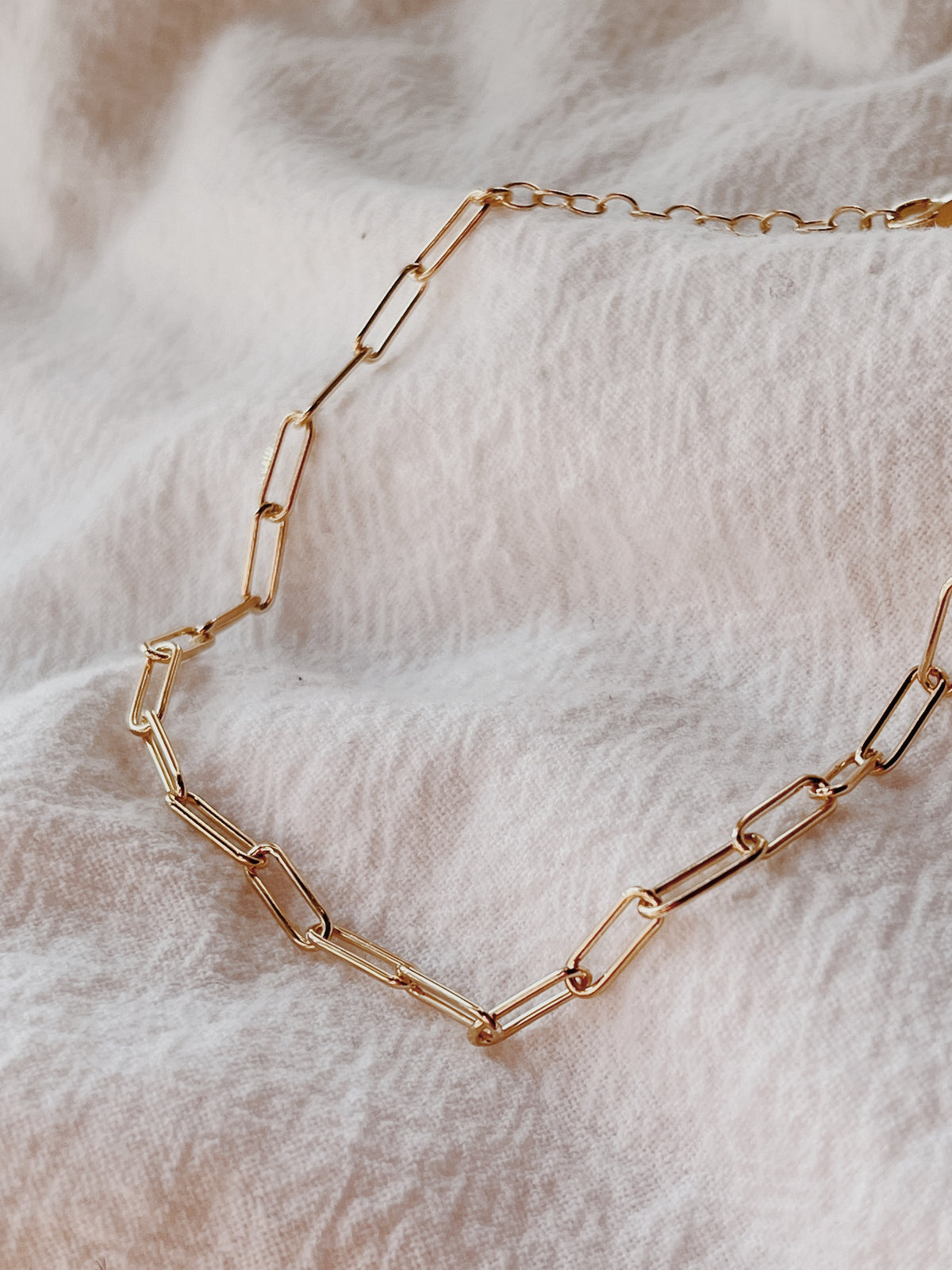 Paperclip Vermeil Anklet