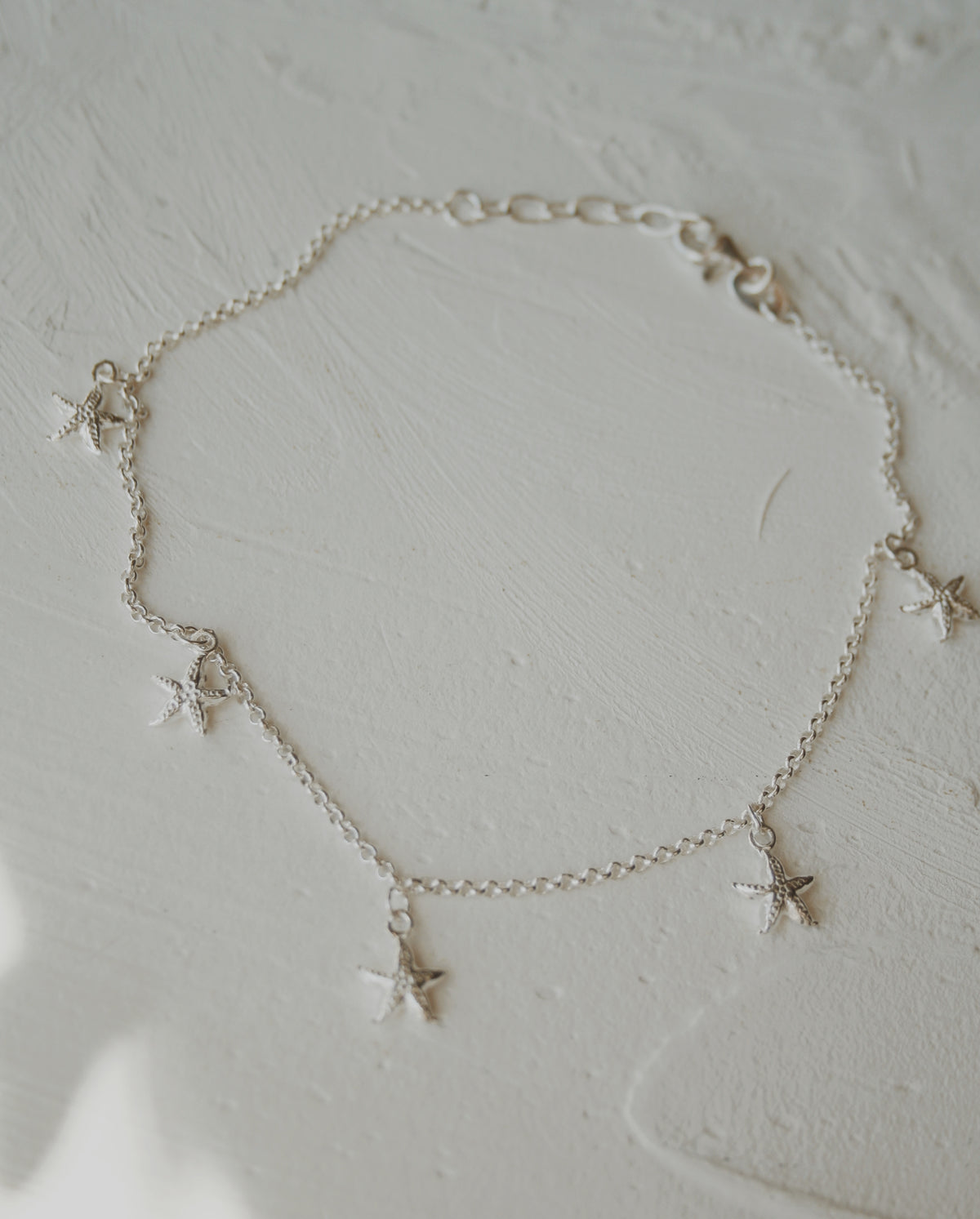 Sterling Silver Starfish Anklet