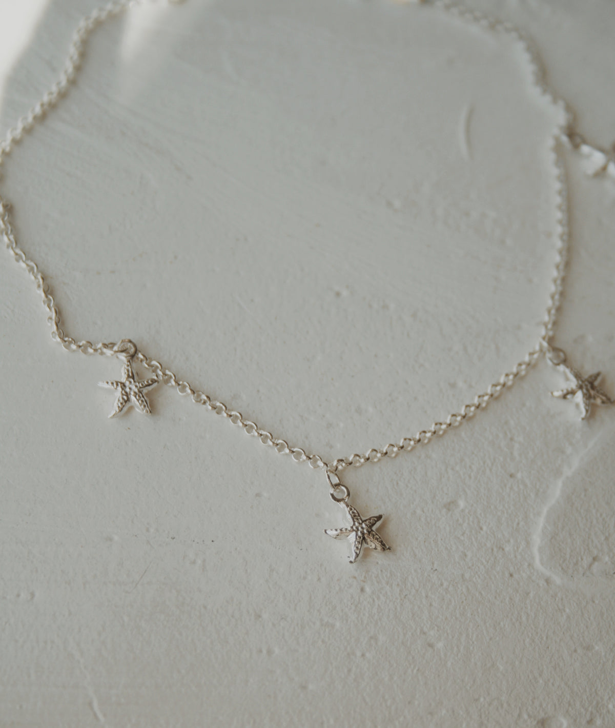 Sterling Silver Starfish Anklet