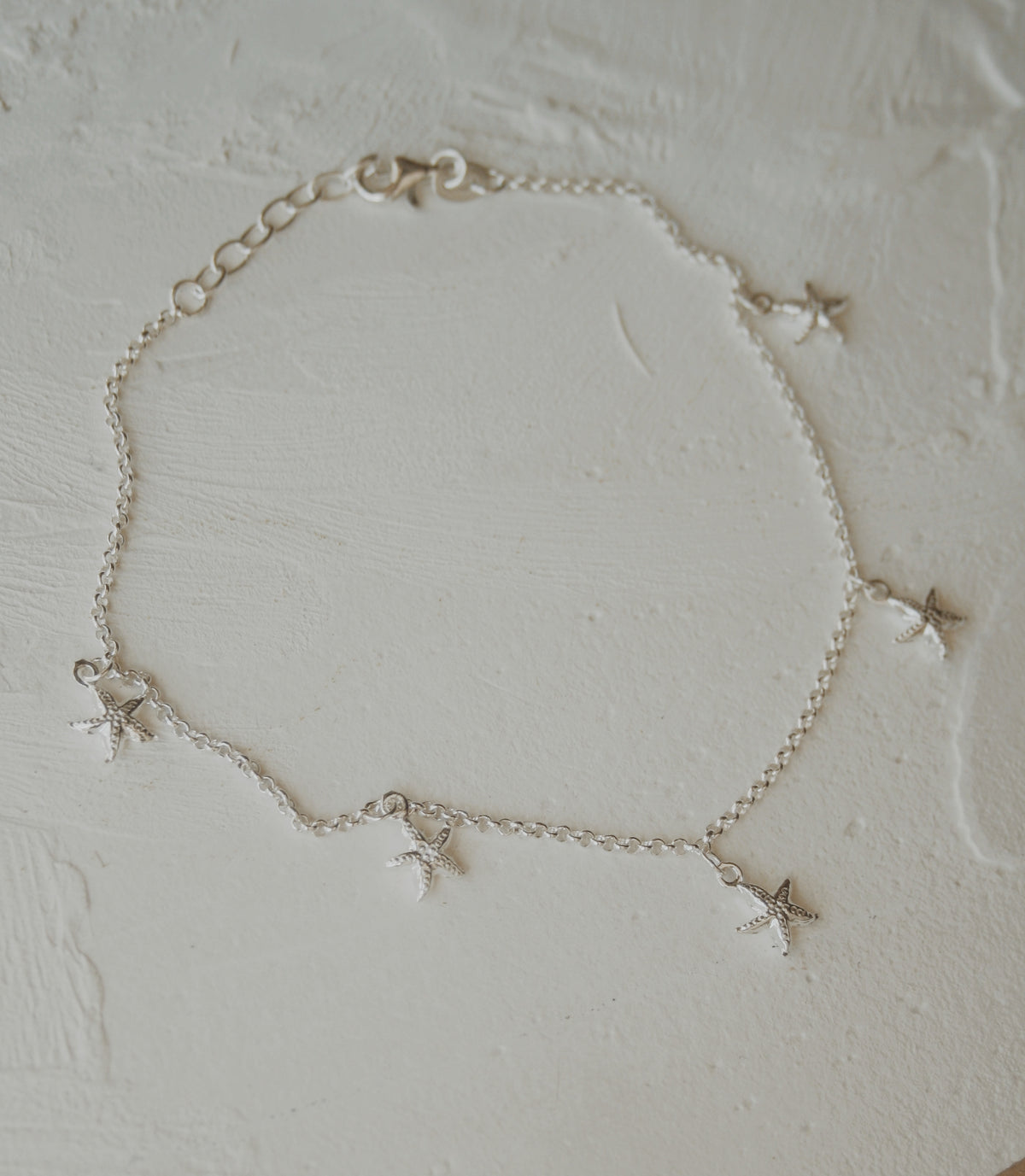 Sterling Silver Starfish Anklet