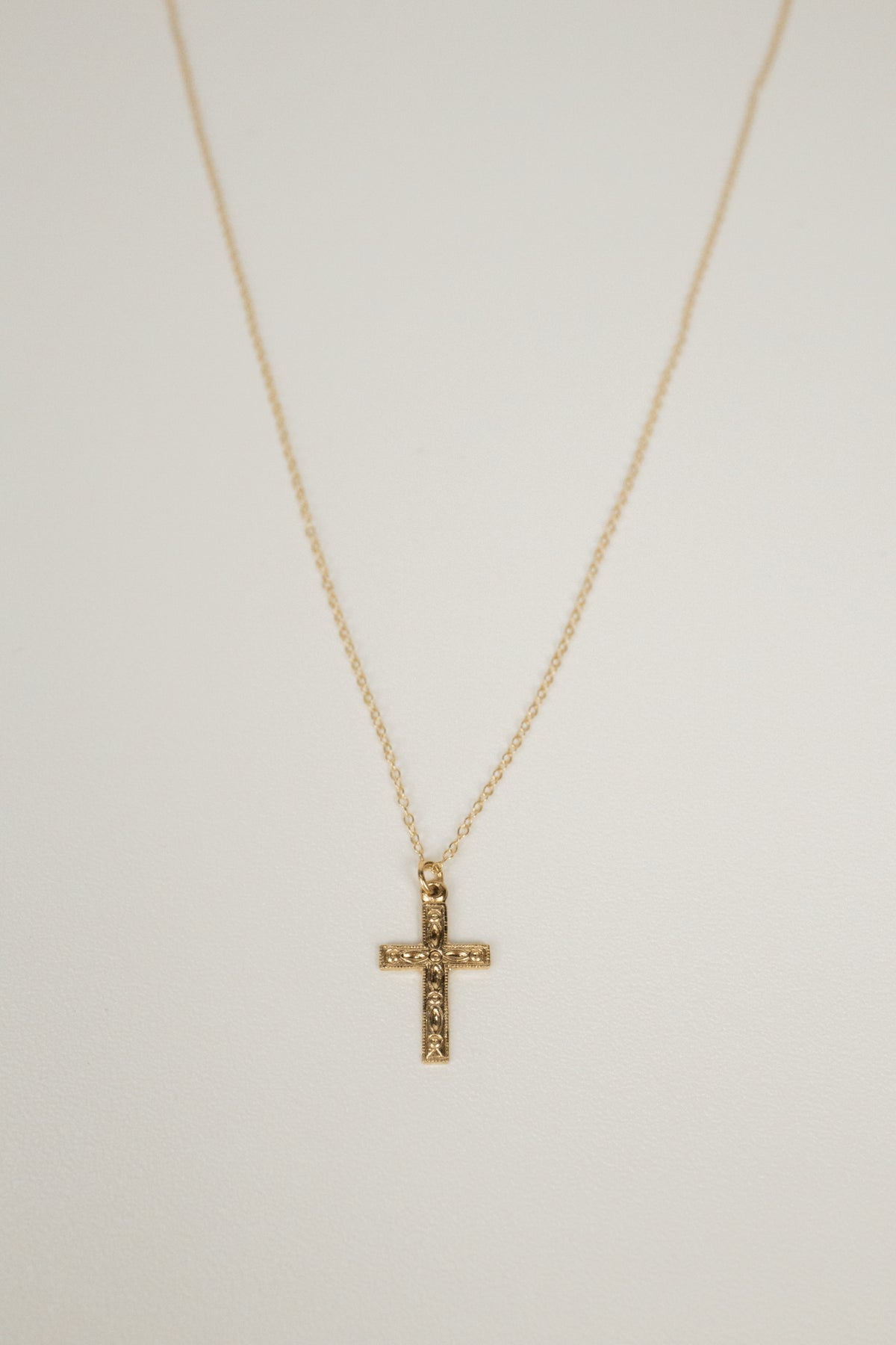 14k Heritage Cross Necklace