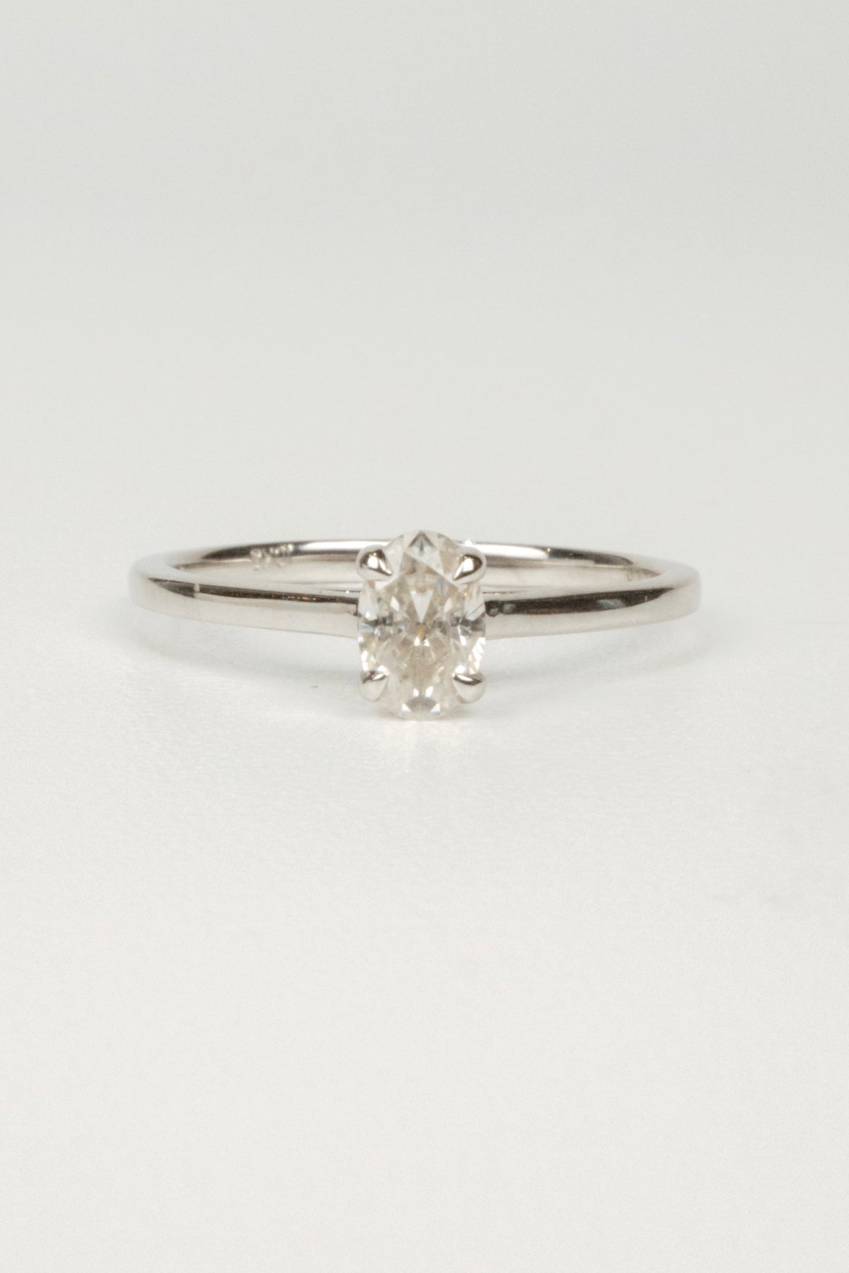 Piper Oval Solitaire Moissanite Engagement Ring- 0.50 CT
