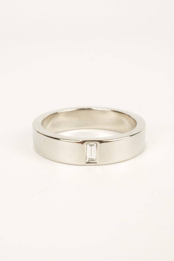 Ryder Wedding Band- White Gold