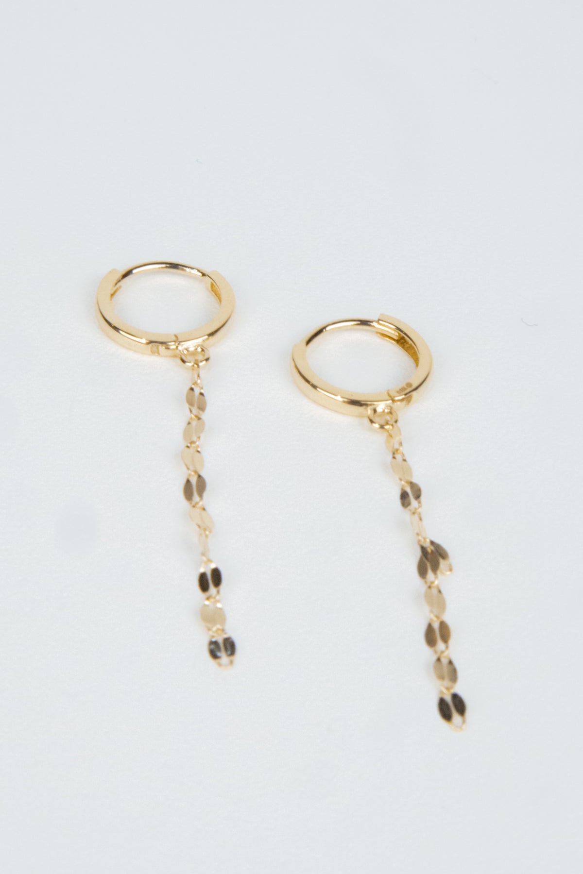 10K Sparkle Huggie Hoop Earrings