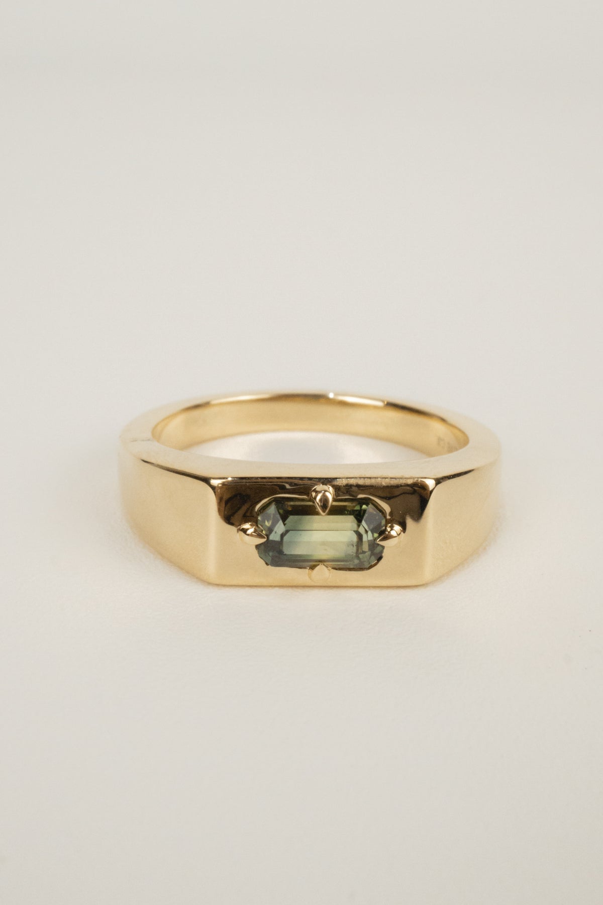 Grayson Men's Signet Ring- 0.85ct Parti Sapphire