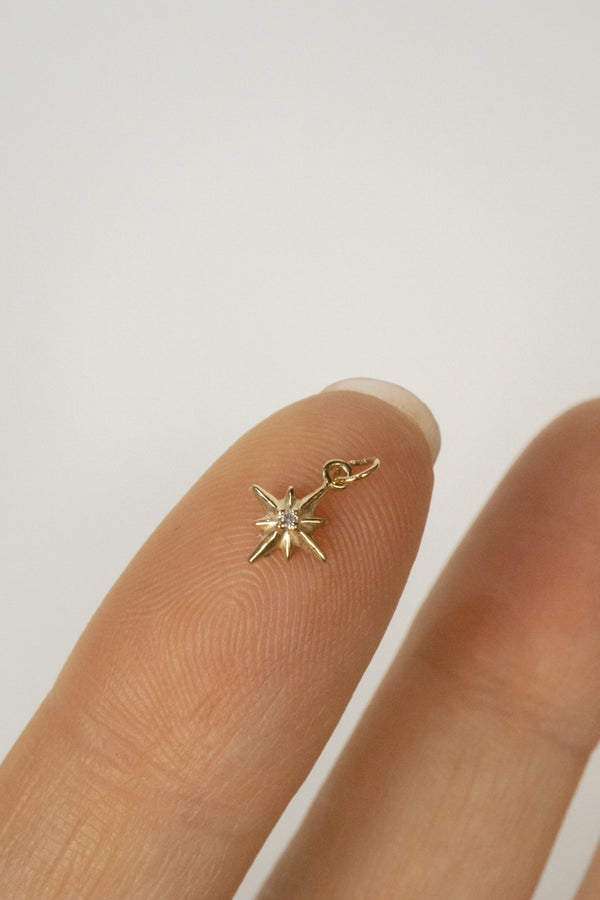 10K North Star Charm