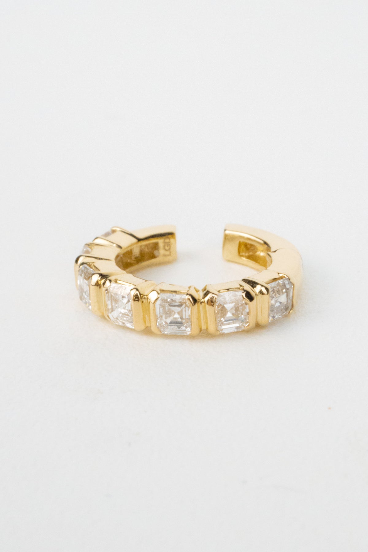 10K Mara Diamond Ear Cuff- 0.79ctw Laboratory Grown Diamond Asschers