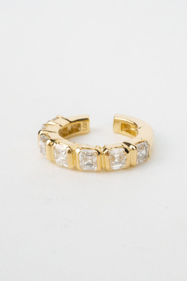 10K Mara Diamond Ear Cuff- 0.79ctw Laboratory Grown Diamond Asschers