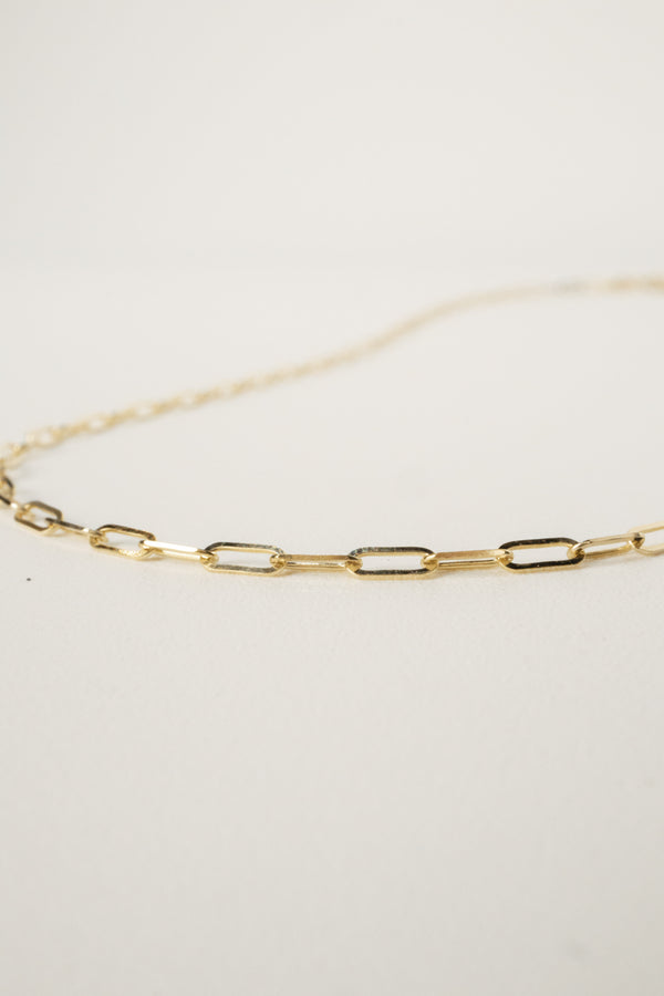 10K Gold Paperclip Necklace