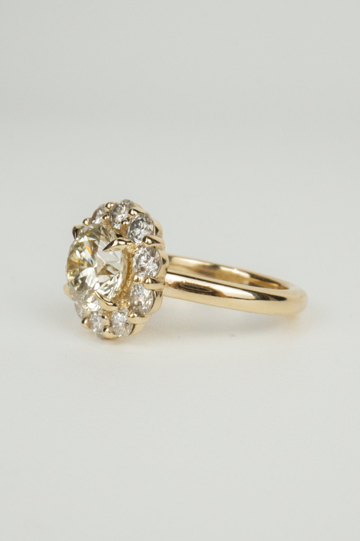 Iverson Engagement Ring- 3.39ctw Yellow Round