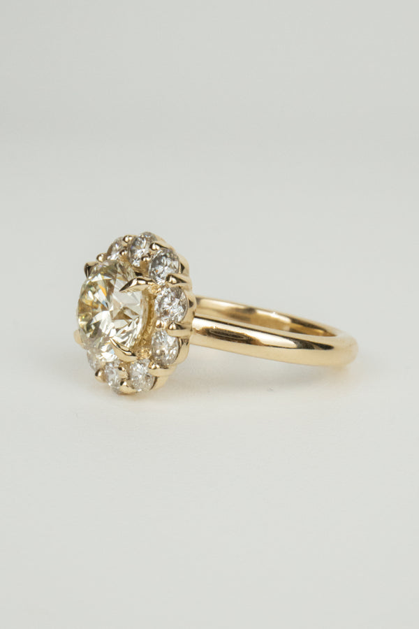 Iverson Engagement Ring- 3.39ctw Yellow Round