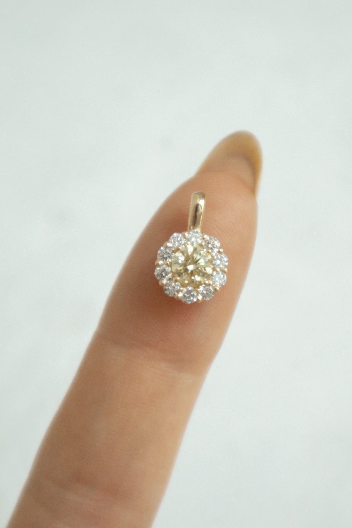 Persephone Necklace Pendant- 0.5ct Fancy Yellow Lab Diamond