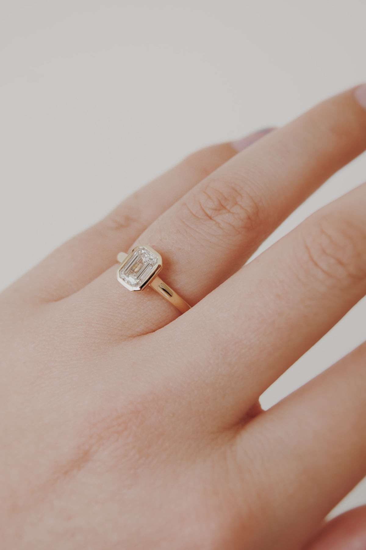 Maverick Emerald-Cut Bezel Engagement Ring