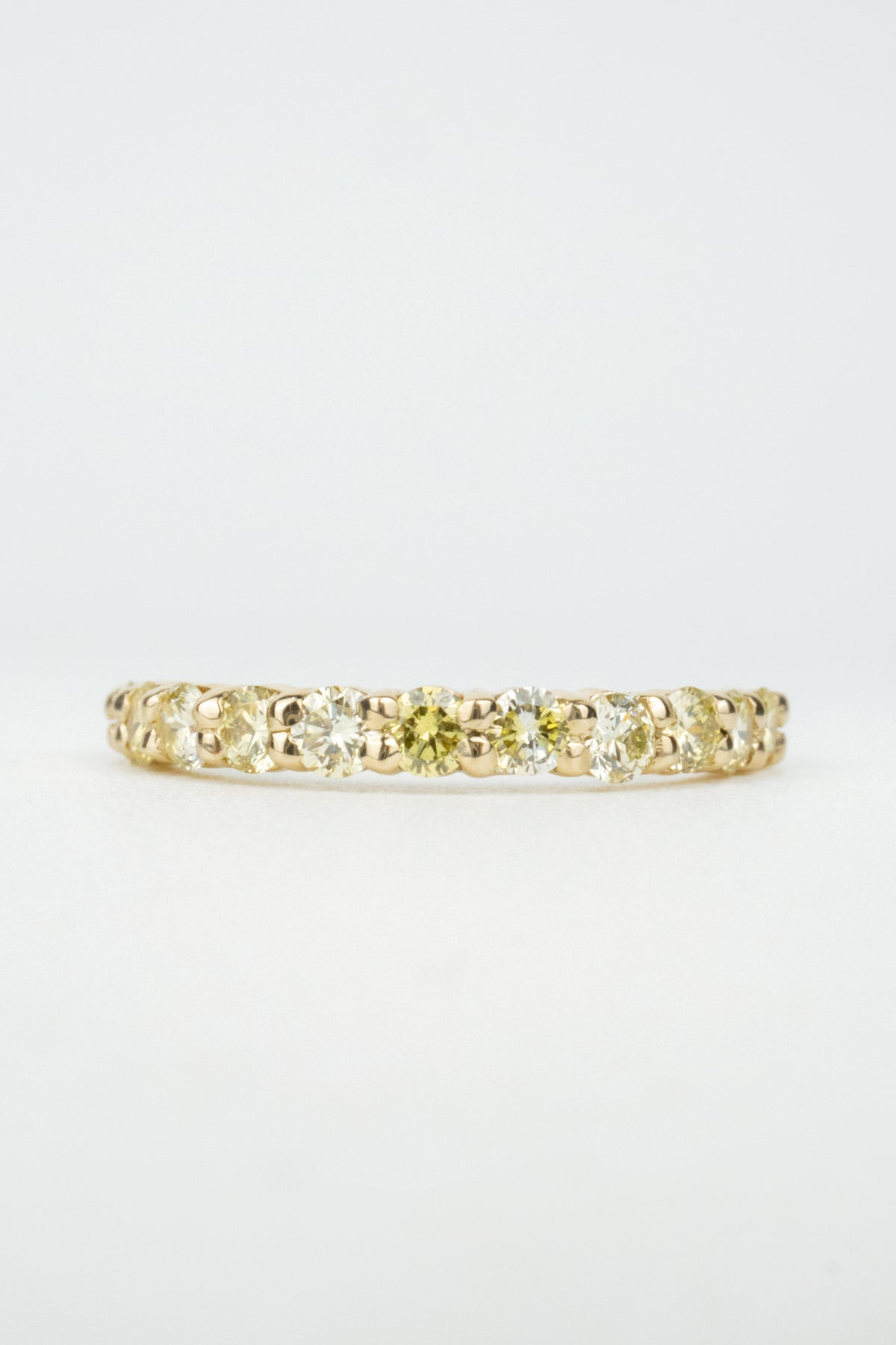 Margot Wedding Band- Yellow Diamonds