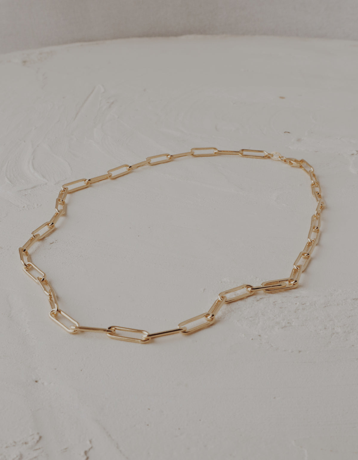 Chunky Paperclip Necklace — Vermeil