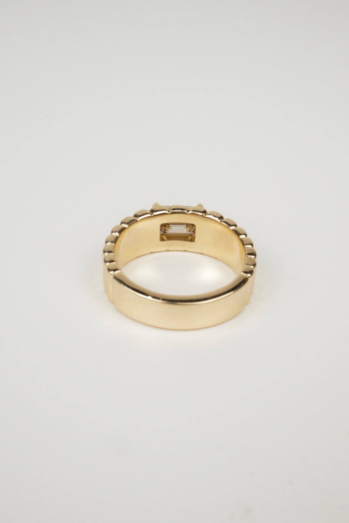 Bevan Engagement Ring- 1ct Emerald Champagne/Brown Diamond